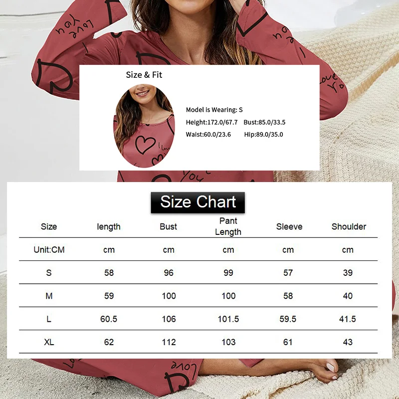 Autumn Women Long Sleeve Pajamas Set Sleepwear With Long Pants Soft Loungewear Pj Set Pijamas Cute Print Nightwear With Eye Mask