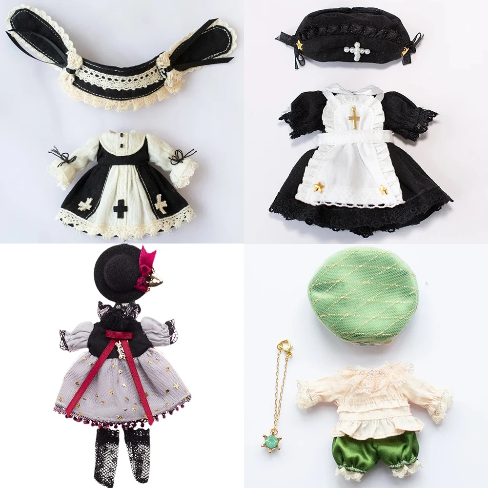 

New Ob11 Doll Suki Ins Clothes Skirt Doll Princess Dress Suit Doll Maid Dress For Ymy, Penny, Obitsu11, Molly,1/12 Bjd Doll
