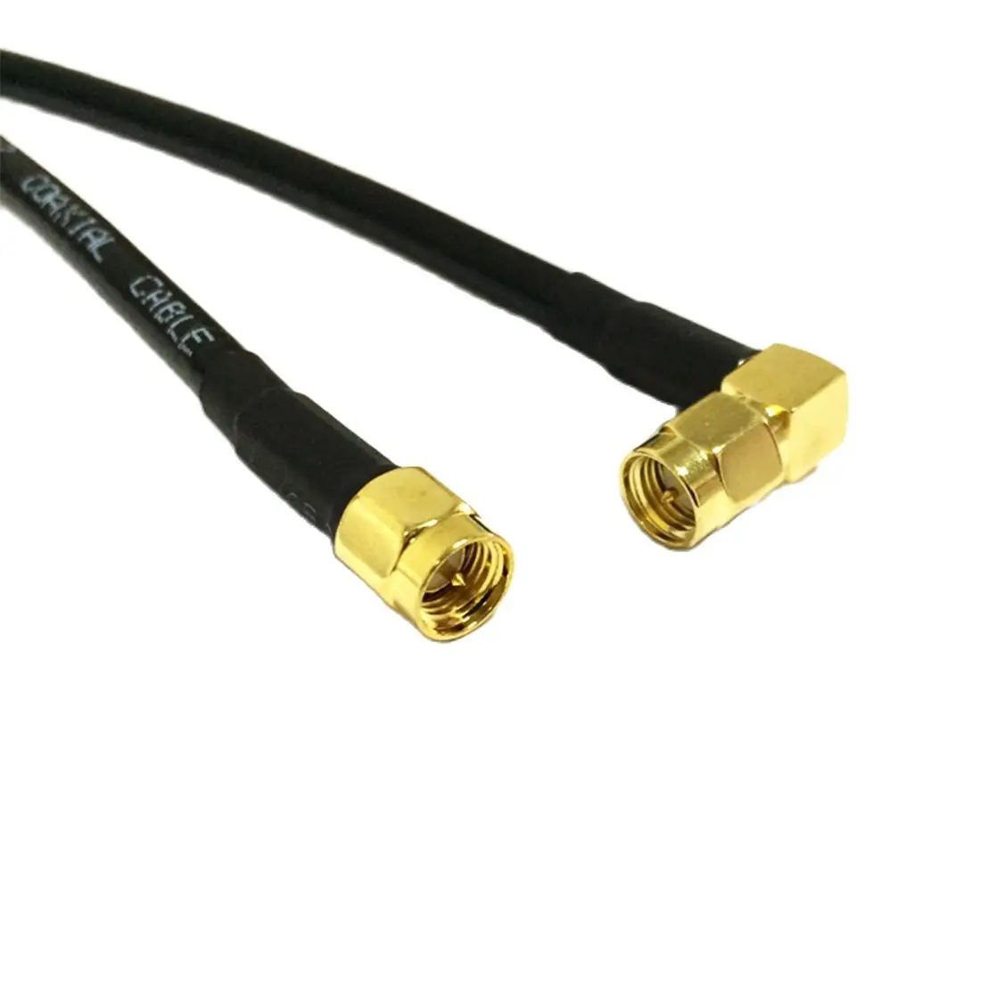 1PC SMA  Male  Switch SMA Plug Right Angle Pigtail Cable RG316 RG174 RG5815cm/30cm/50cm/100cm Wholesale For Wifi Wireless Modem