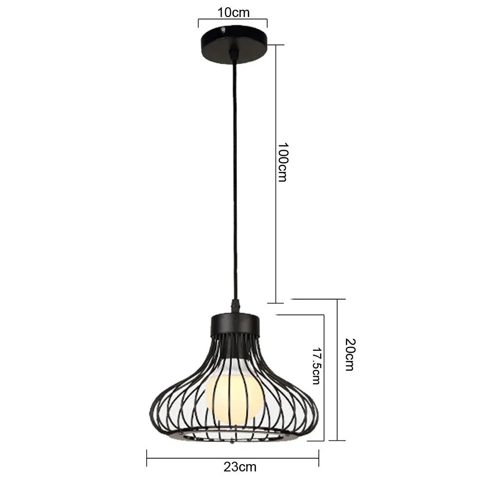 

Retro Durable Metal Down Light Flush Mount Retro Ceiling Down Light Pendant Lamp E27 Black Walkway Kitchen Home Decor Fixture