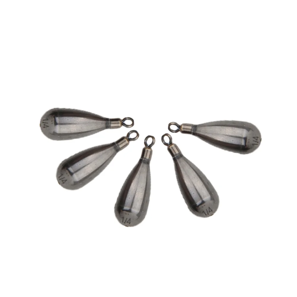 

10/5PCS Tungsten Steel Fishing Weight, 1.8g 3.5g 5.3g 7g 10.5g 14g Tear Drop Swivel Soft Bait Fishing Tackle Accessories