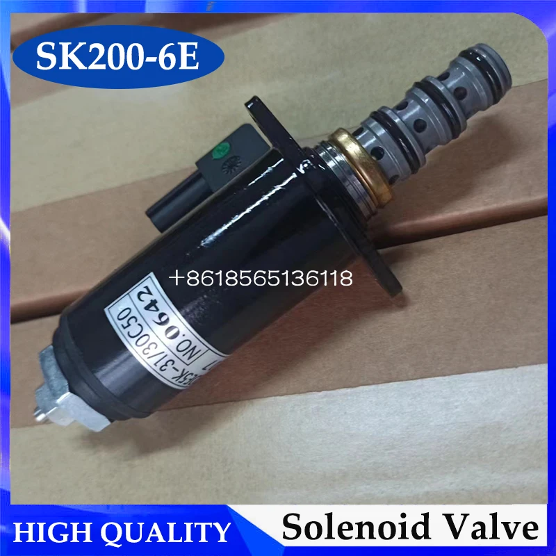 High Quality Solenoid Valve KDRDE5K-31/30C50-107 For Kobelco Excavator SK480LC-6E SK200-6E SK230-6E YB35V00005F1