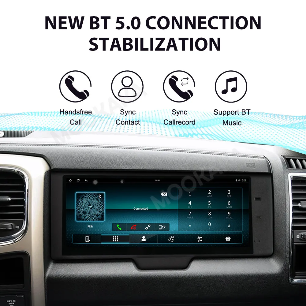 17 بوصة مساعد الطيار شاشة تعمل باللمس ل دودج رام 1500 2500 2013-2018 أندرويد 13.0 سيارة السيارات ستيريو لتحديد المواقع الترفيه مشغل وسائط متعددة