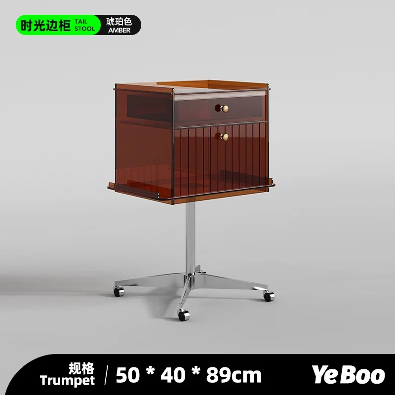 

Vintage acrylic living room lifting edge few rotating bedside table projector rack