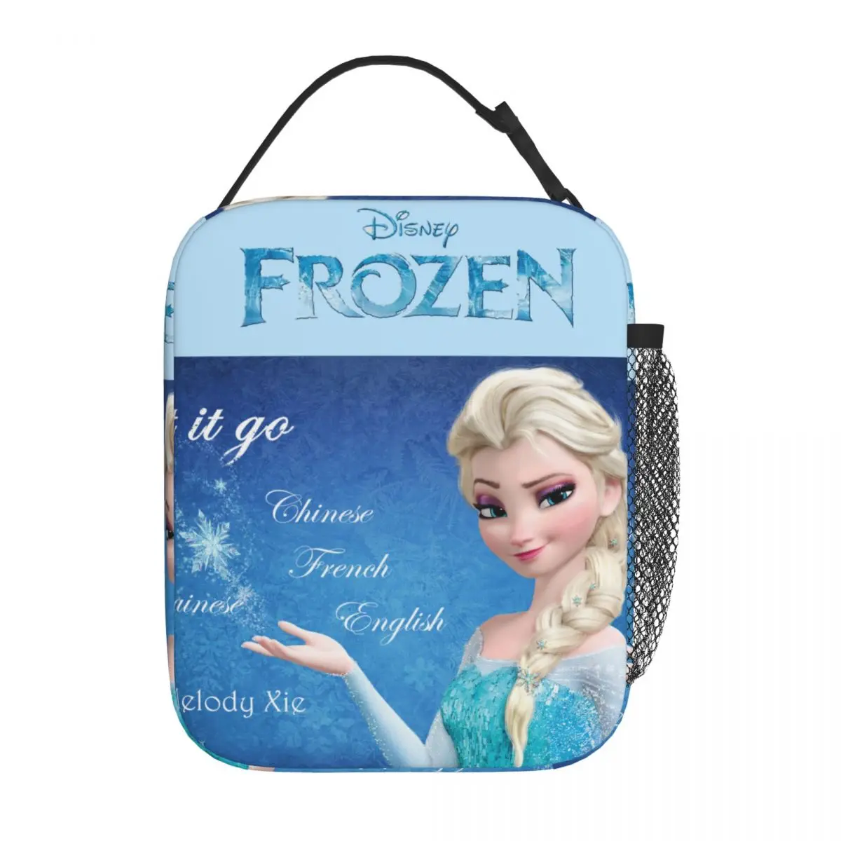 Boys Lunch Food Box Cute Elsa Princess Accessories Disney Frozen Zipper ClosureLunch BagFor Outdoor