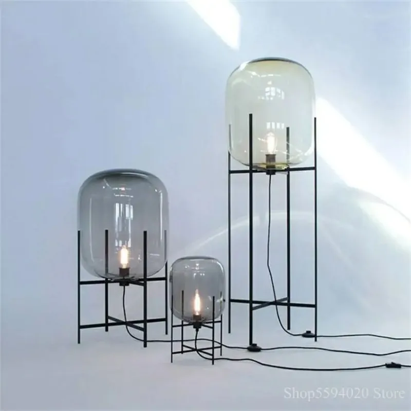 

Retro Glass LED Floor Light for Living Room Restaurant Floor Light Standing Lamp Decor Home Floor Lamps home decor lightings