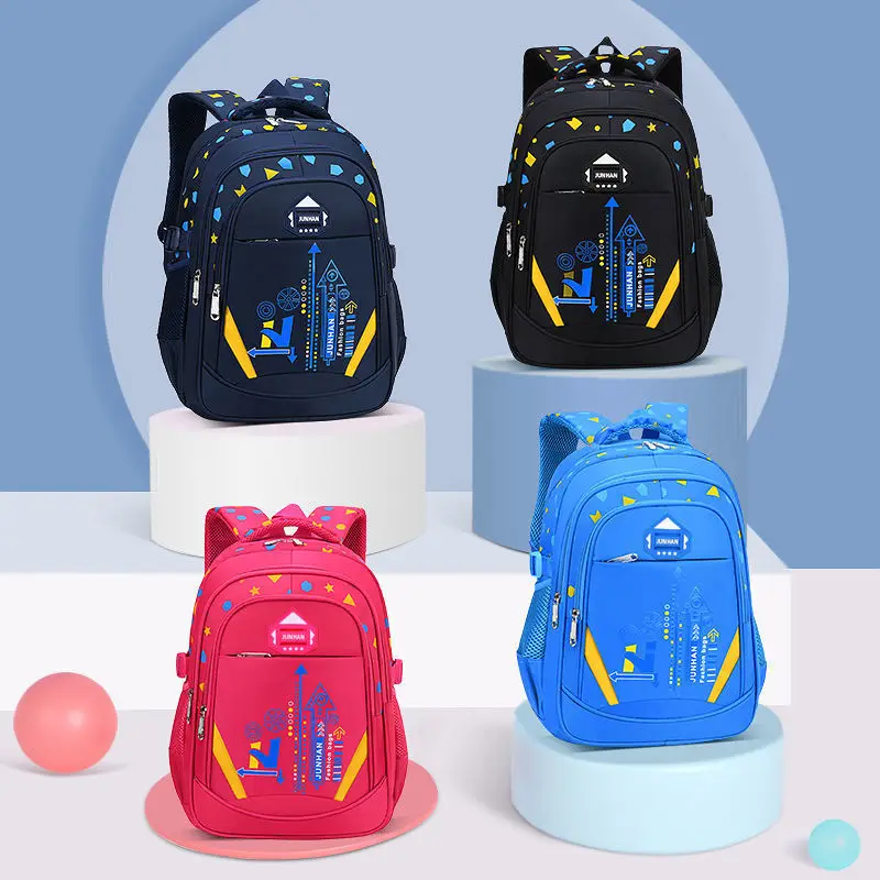 

Multi-colors rucksack backpack for boys girls School supplies Orthopedic Back backpack Child in Primary Kids Waterproof Book Bag