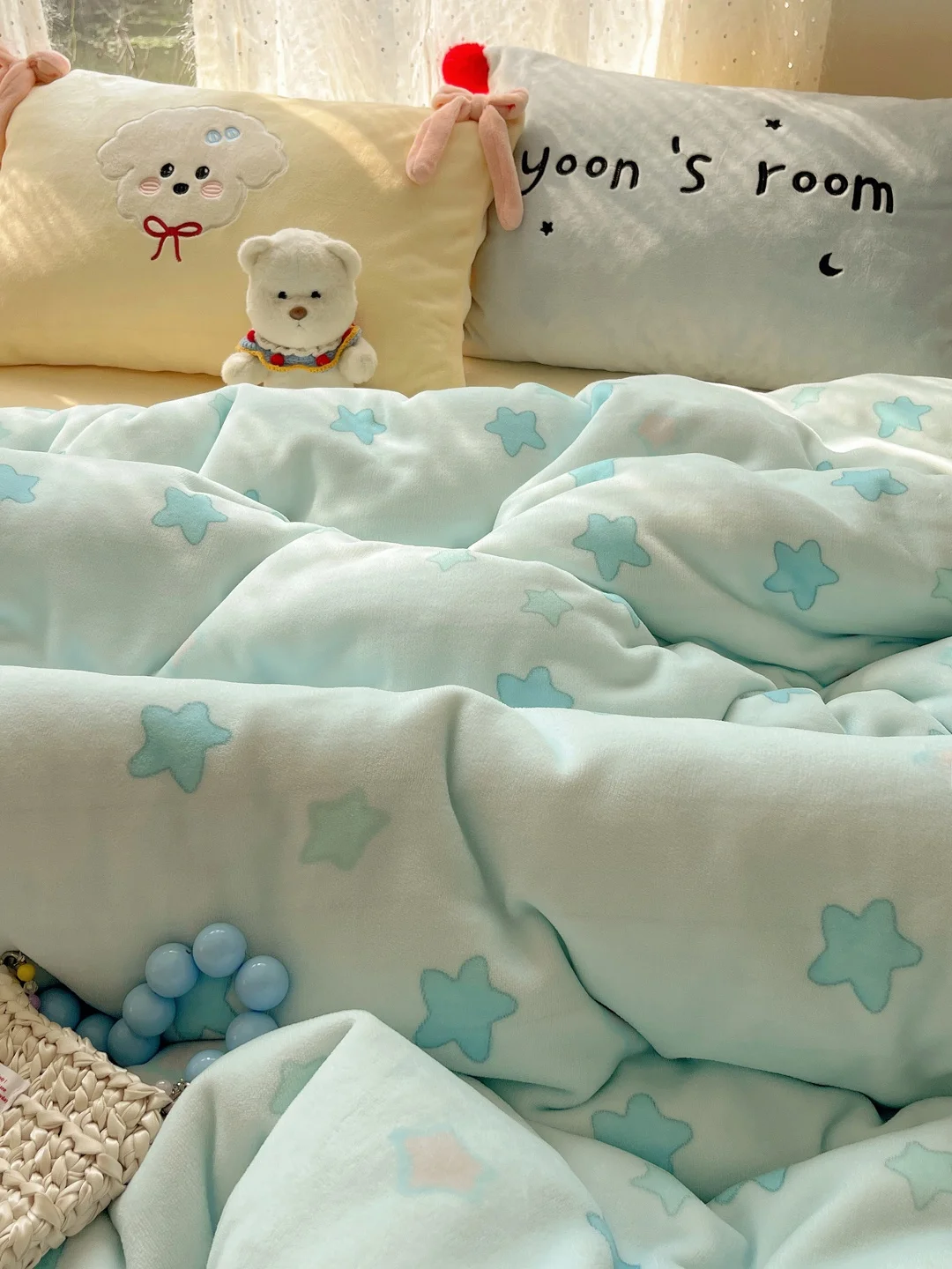 

Комплект постельного белья Warm Star Little Dog из молочного вельвета, четыре предмета, осенне-зимний, двусторонний, с коралловым флисом, пододеяльник, комплект постельного белья Tee-Pie...