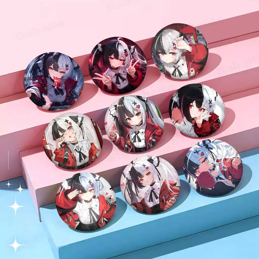 Lacrimosa Neverness to Everness NTE Creative Pins Round Snap-in Brooch Badge Backpack Hat Accessories Jewelry Gifts for Friend