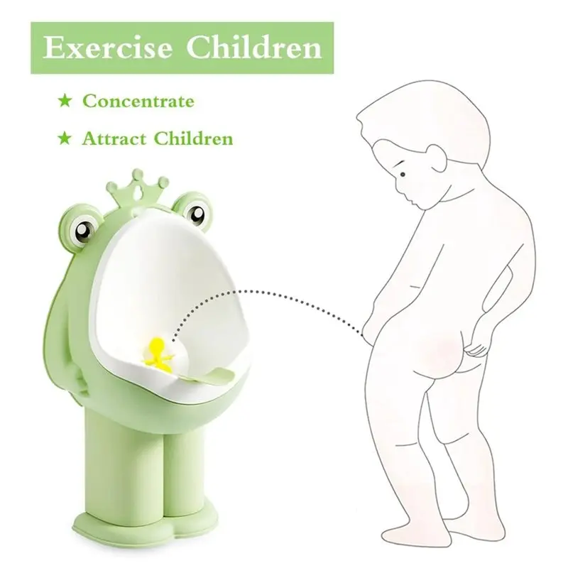 ABOU-Pee Training For Boys Toddler Frog Potty Training Urinal Standing Wall-Mounted Toilet With Aiming Target Kid
