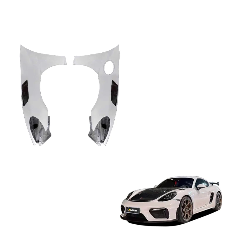 

Car Exterior Accessories Body Parts Front Side Fender Carbon Fiber 718 Upgrade GT4RS Fenders For Porsche 718 982 Fender
