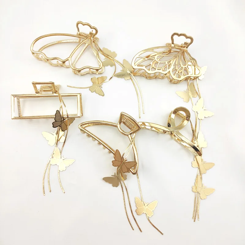 Butterfly Metal Clip Hair Grab Elegant Vintage Fringe Headband clip Hair Accessories