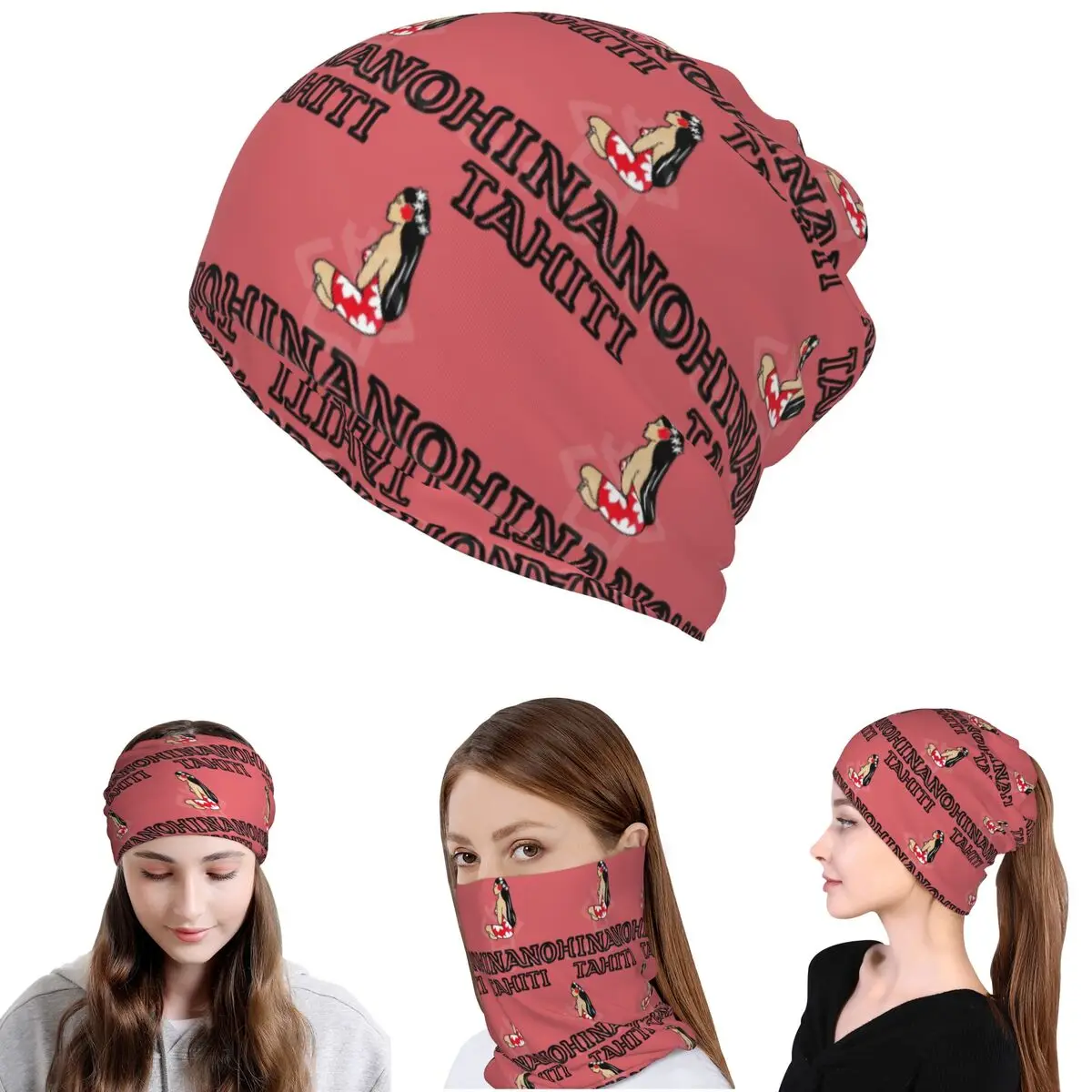 

Hinano Tahiti Bandana Neck Gaiter Wrap Scarf Warm Balaclava Beanies Hat for Men Women Adult Winter