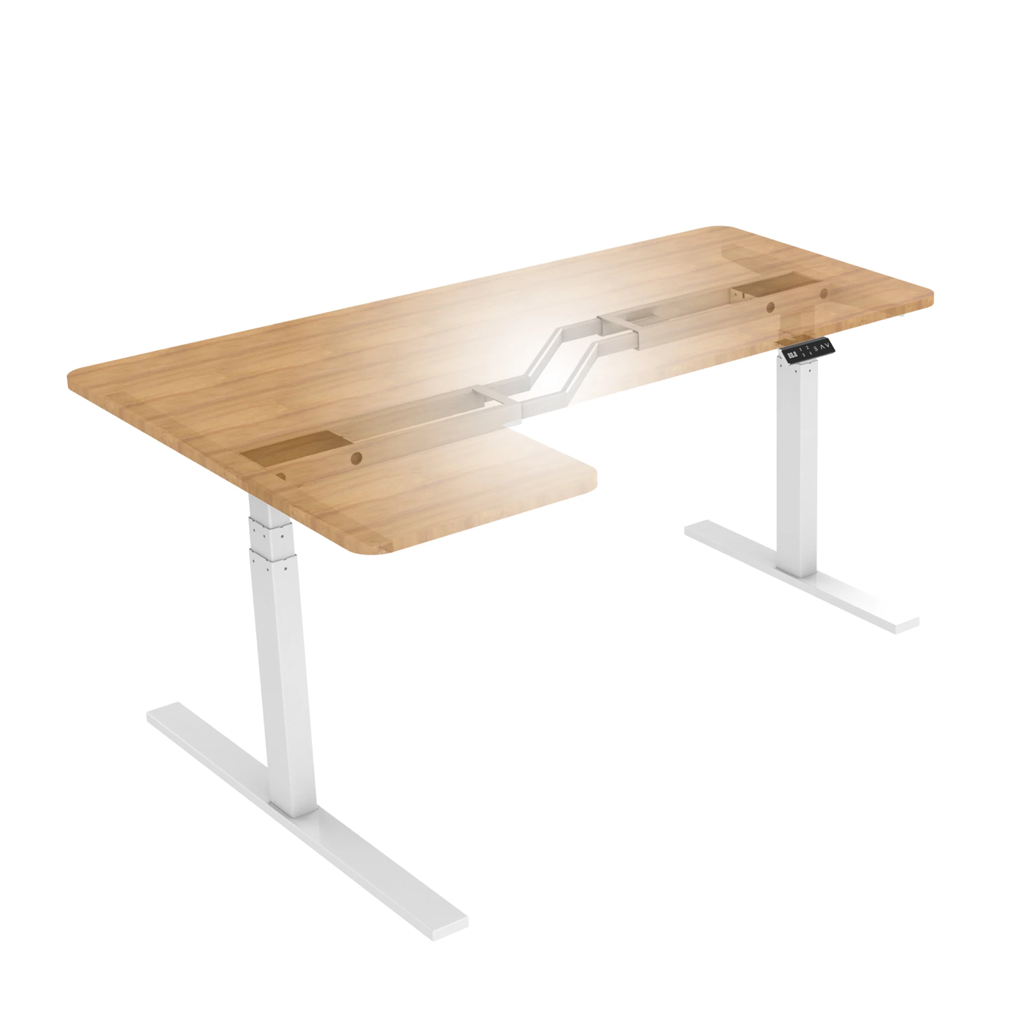 Office Metal Stand up Adjustable Table L Shape Sit Stand Desk Frame Ergonomics Electric Tables