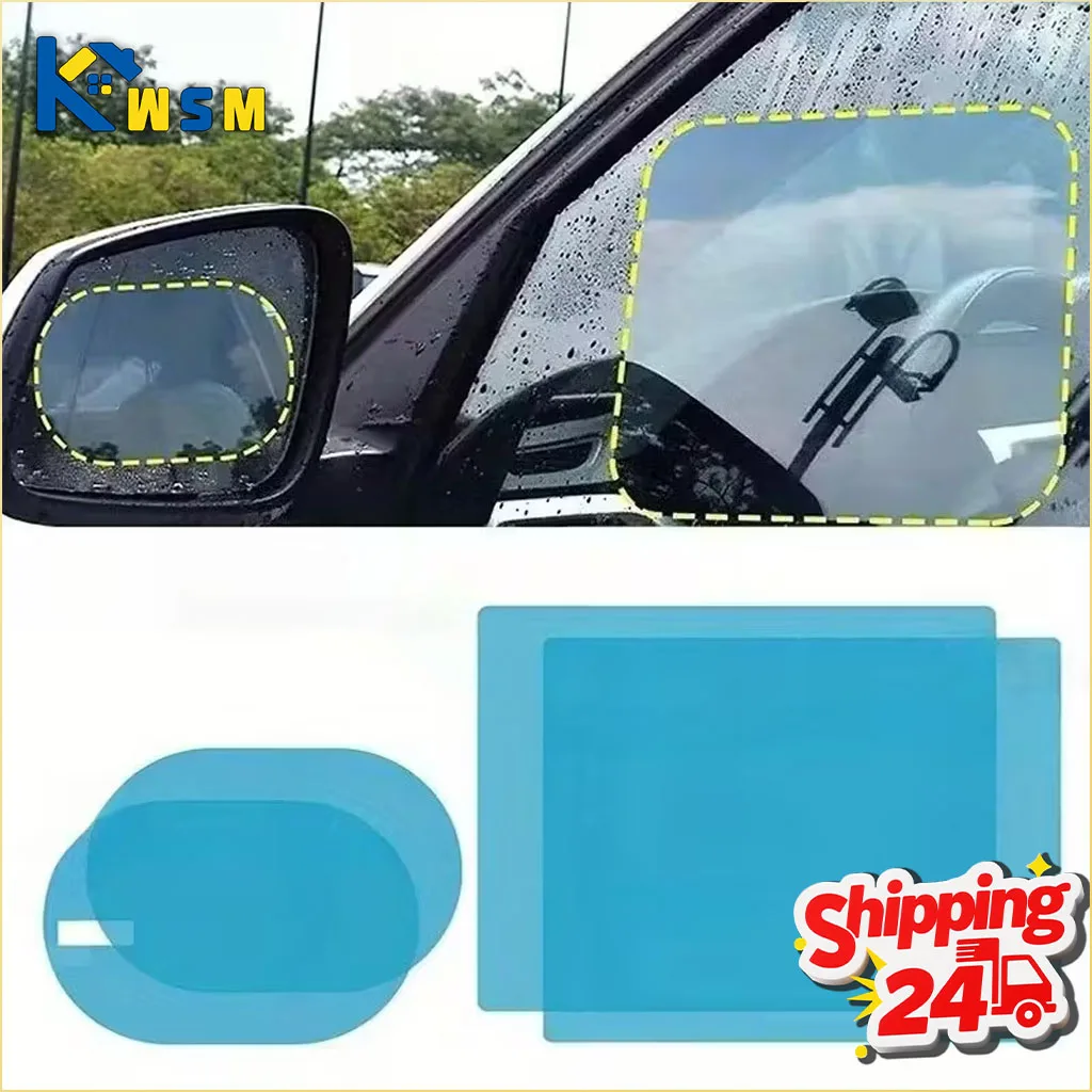

Car Rearview Mirror Rain Prevention Film Set with Anti Fog Waterproof for Truck Vehicle Window Glass Safe Driving in Rainy