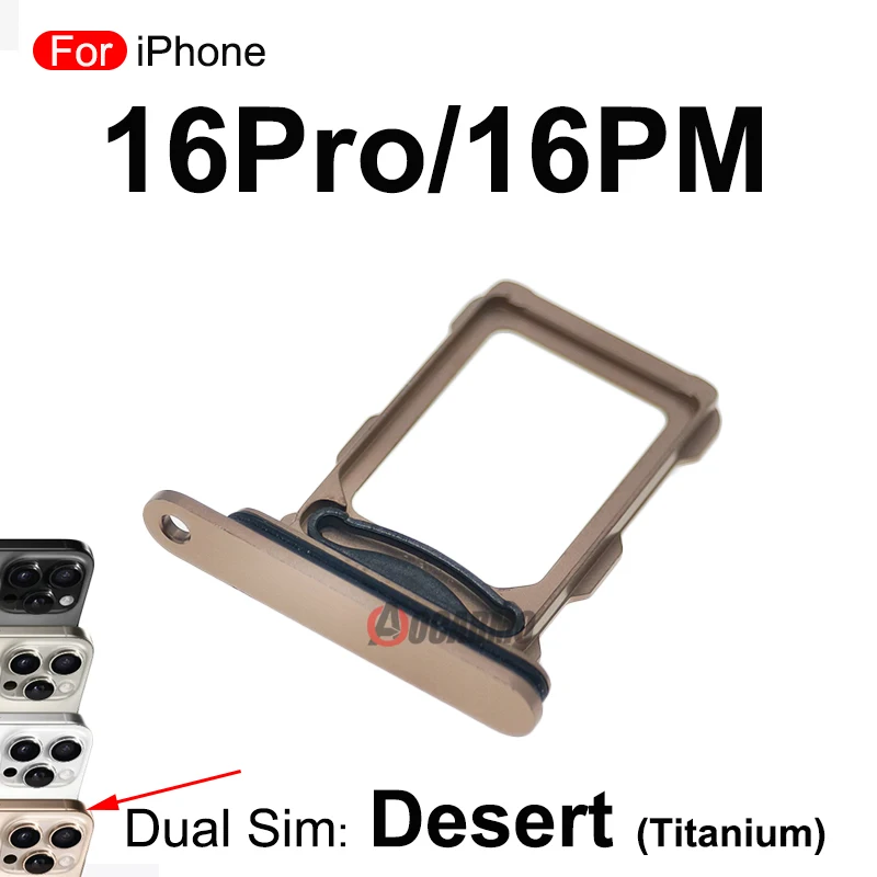For iPhone 16 Pro Max 16Pro SIM Card Dual + Single Sim Tray Slot For iPhone 16 Pro Max 16Pro SIM Card Dual + Single Sim Tray Slot