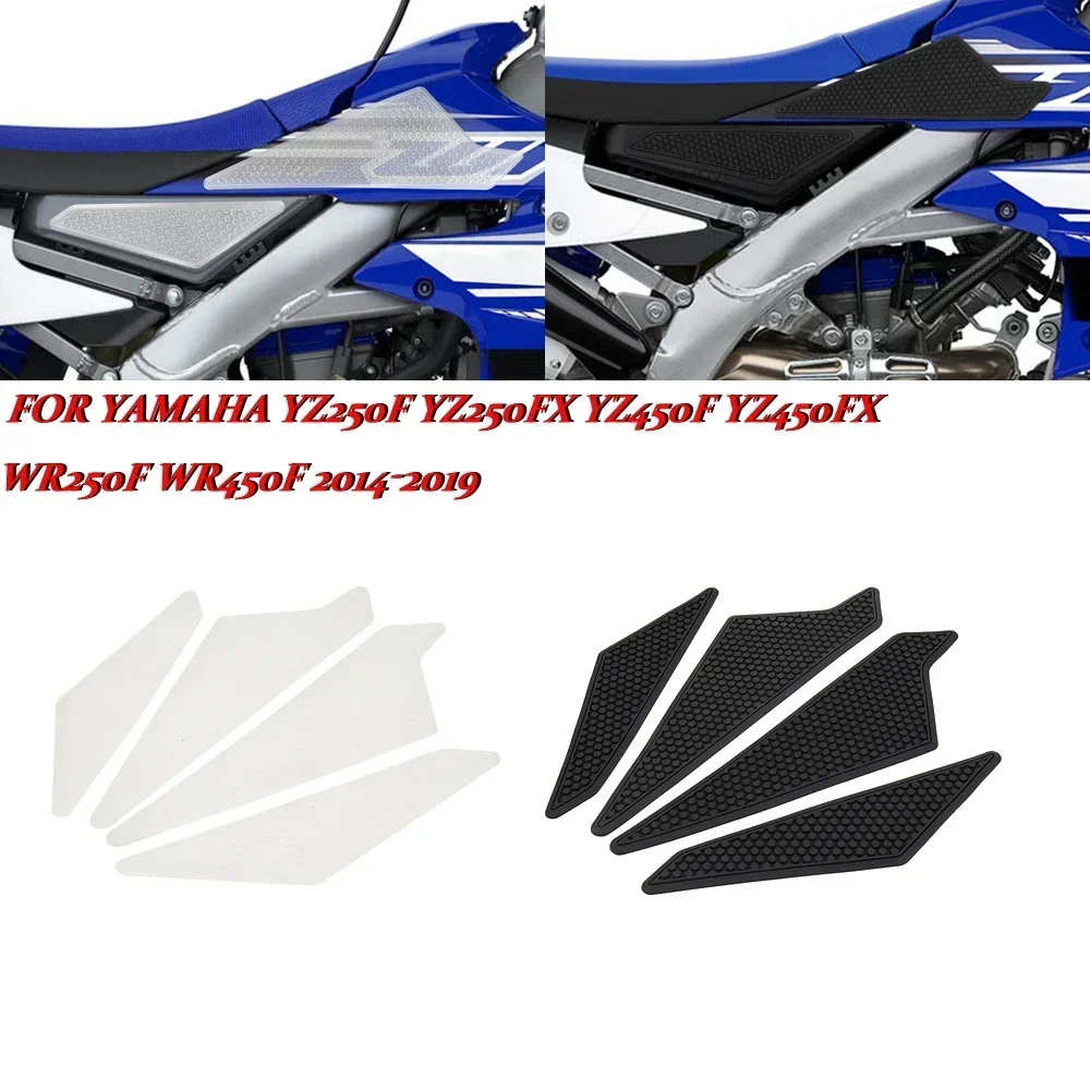 Pegatinas antideslizantes para tanque de combustible lateral, almohadilla impermeable 2014 para motocicleta Yamaha YZ250F, YZ250FX, YZ450F, YZ450FX, WR250F, WR450F, 2019