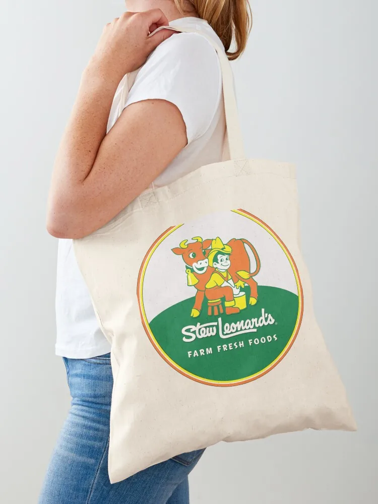 Stew Leonards Tote Bag foldable reusable bag hand bag ladies tote screen reusable grocery bags