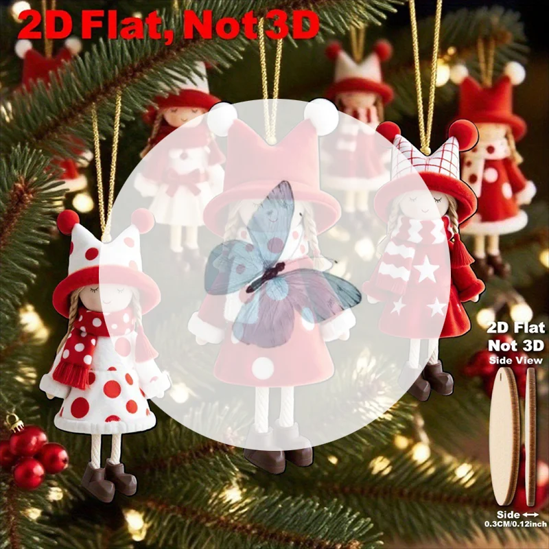 

16 шт. классический красный и белый дизайн, высококачественные рождественские украшения для кукол для девочек на Рождество