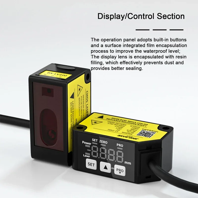 BX-LV30N/R Laser Displacement Ranging Sensor Switch Analog Height And Thickness Measurement Tool