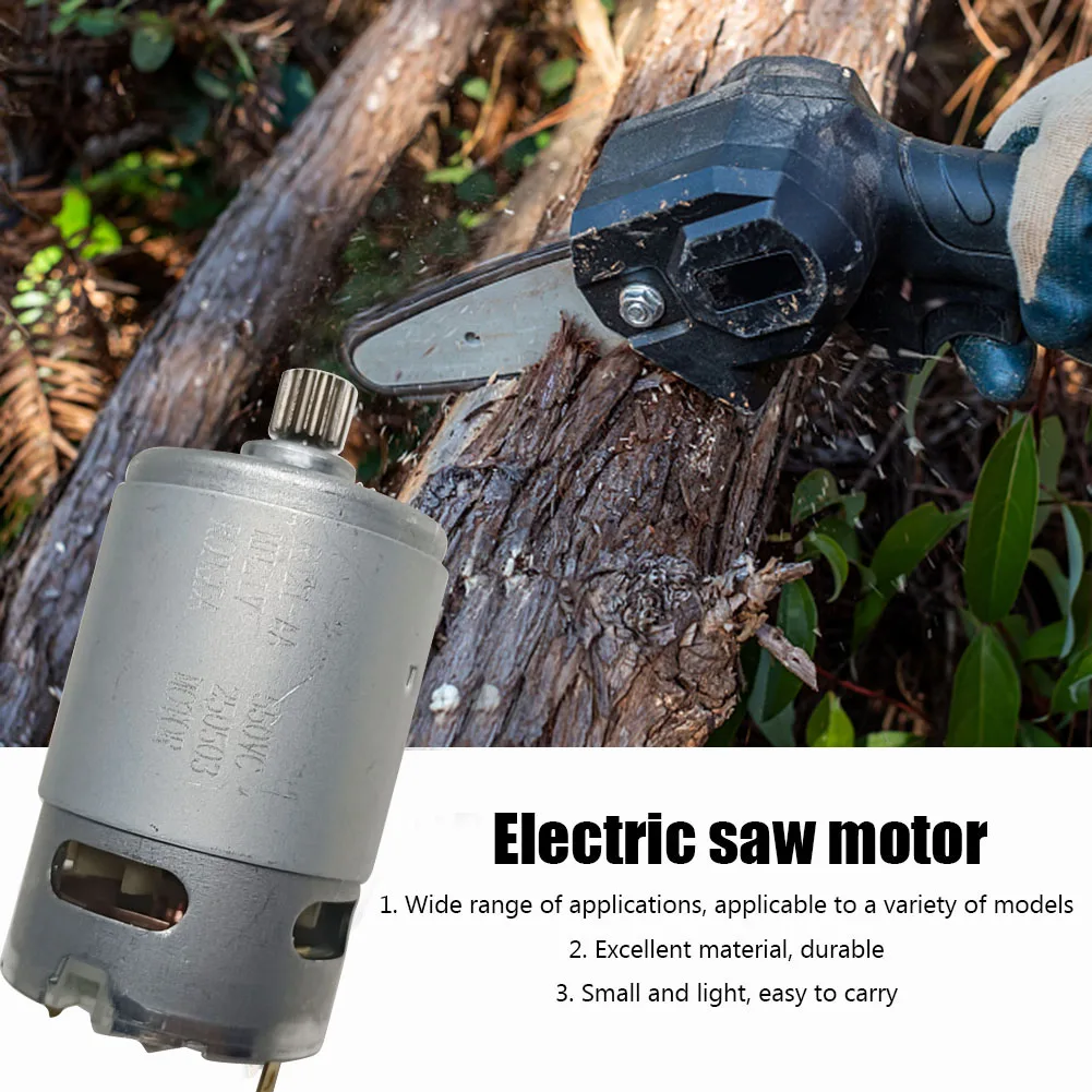 

21V Brushed Motor 14 Teeth Mini DC Motor 28000RPM 8.2mm Gear Diameter Power Tool Accessories for Mini Saw Motor Rechargeable Saw