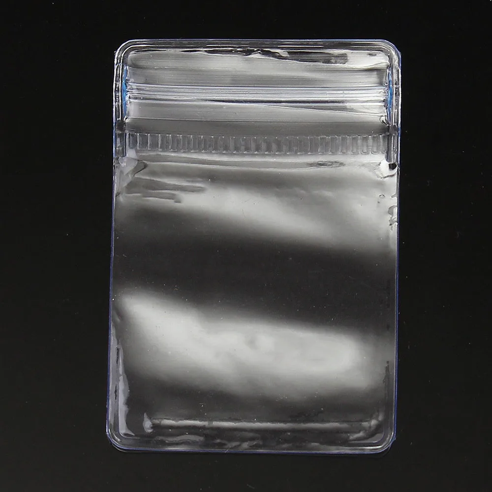 50pcs Pvc Ziplock Bag Transparent Jewelry Storage Bag Earring Ring Pendant Organization  Resealable Dust-Proof Bag 4*6cm