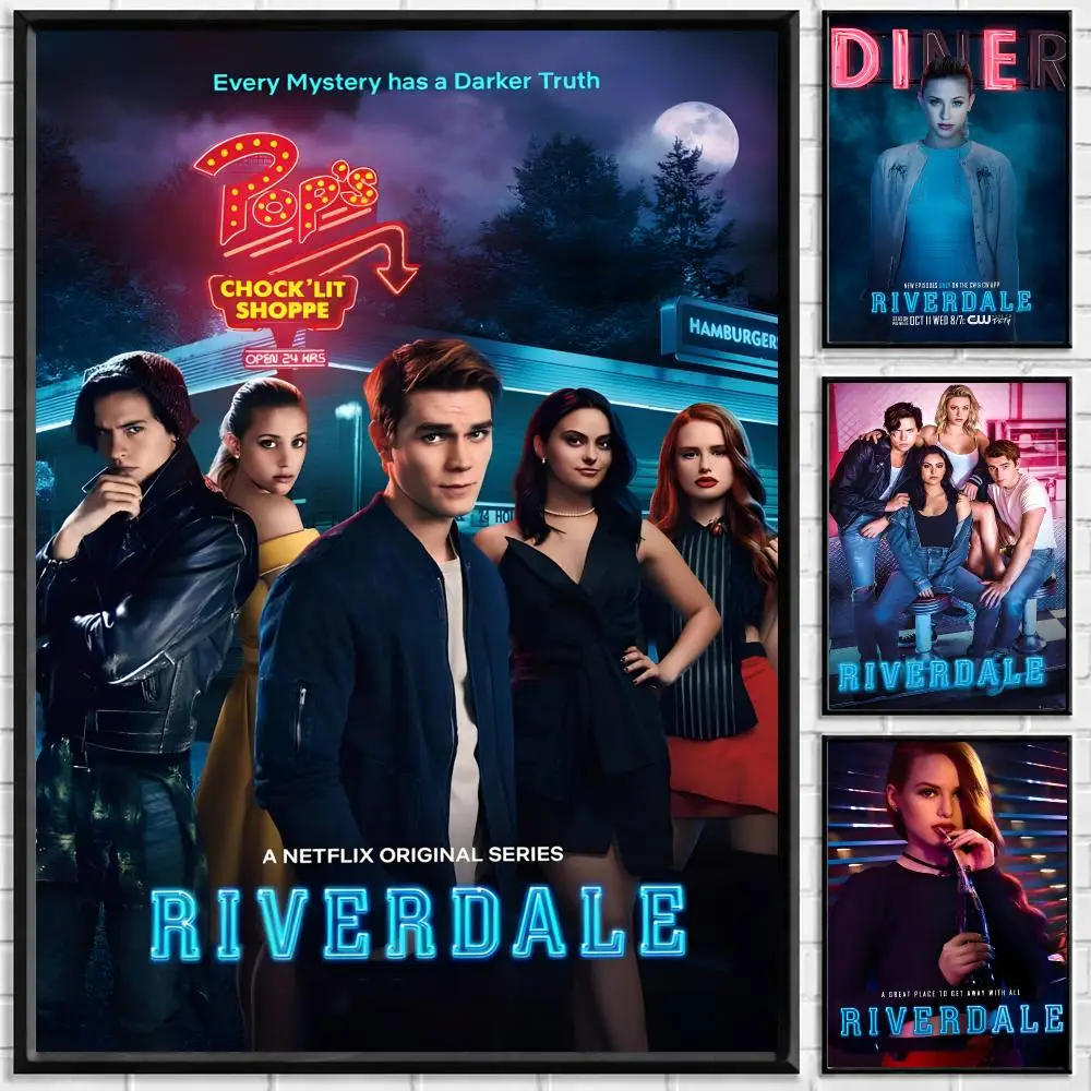TVSeries Riverdale Poster Self-adhesive Art Waterproof Paper Sticker Coffee House Bar Room Wall Decor