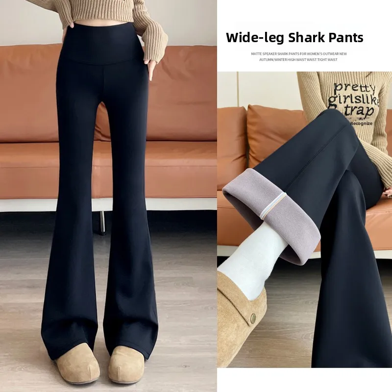 

Fce Lined High Waist ark Bite Yoga Pants Women's Winter Thiened Warm Tummy Control Butt Lifting Stretchy Casual Trousers