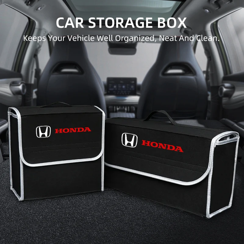 Car Trunk Storage Box Foldable Felt Car Organizer Stowing Tidying Box For Honda Civic Accord Fit CRV Jazz Odyssey