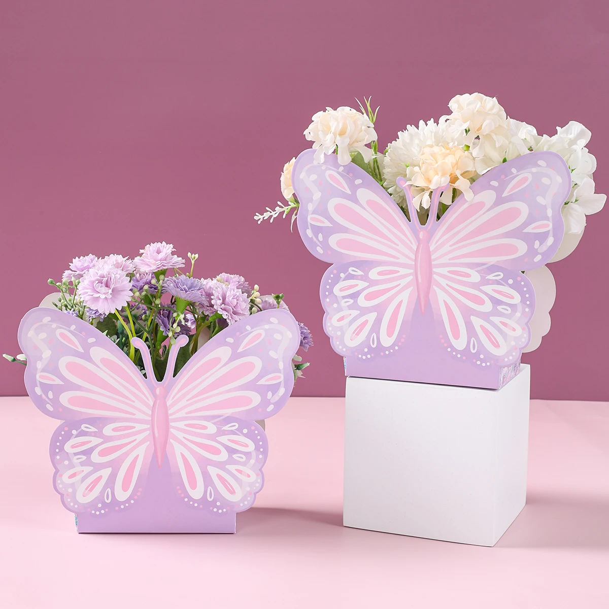 6szt Pudełka na cukierki z kwiatem motyla Torebka na czekoladki na wesele Baby Shower Urodziny Party Supplies Pudełko na prezenty — zdjęcie 5
