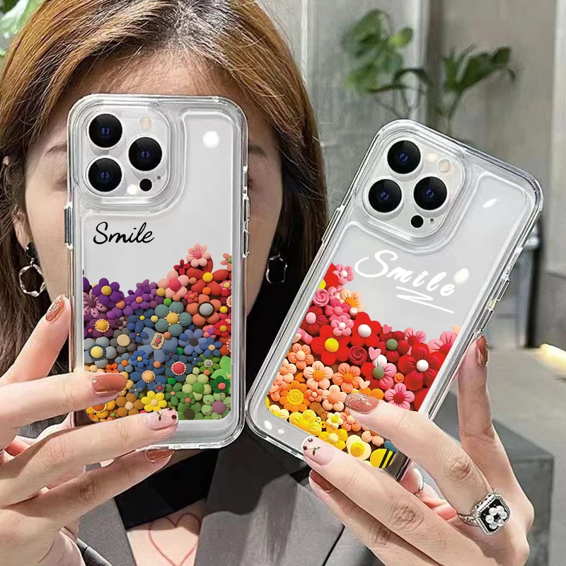 Sunflowers Transparent Phone Case For Xiaomi Redmi Note 13 12 Pro Plus 12S 11S 11 10S 10 Redmi 12 13C Shockproof Soft Back Cover