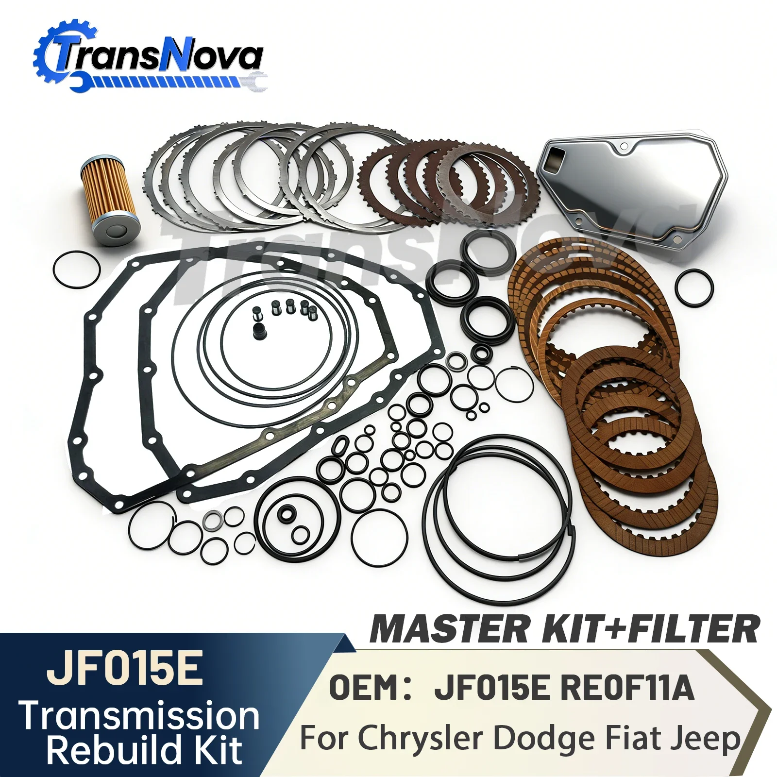 

TransNova JF015E RE0F11A CVT Autiomatic Transmission Gearbox Master Rebuild Kit Oil Filter For Nissan SUNNY Sentra