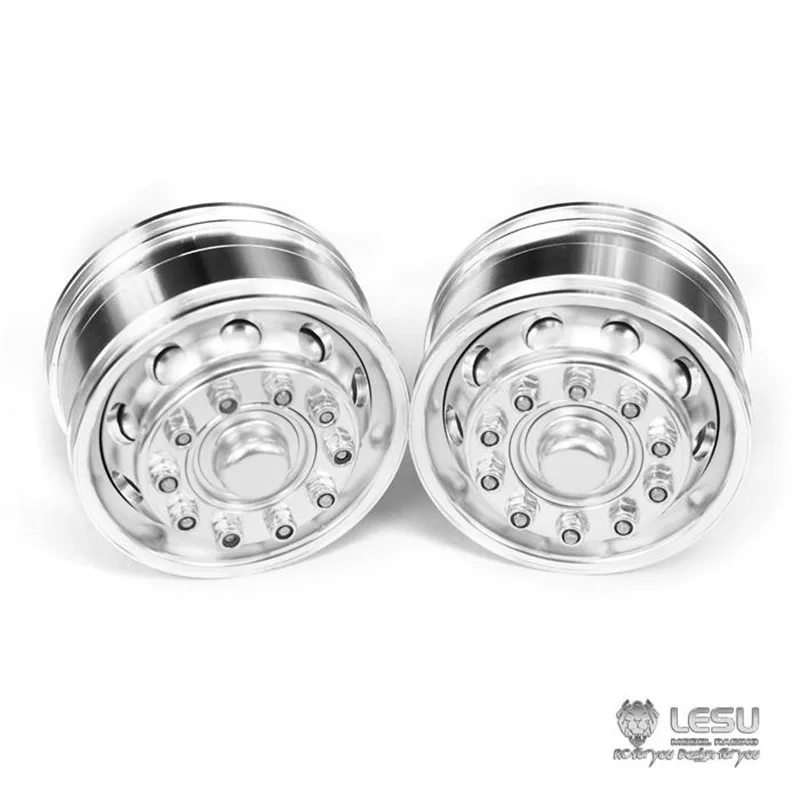 LESU W-2016 1/14 tractor aluminum alloy front wheel hub suitable for Tamiya wide tire 10 hole mud dump truck model