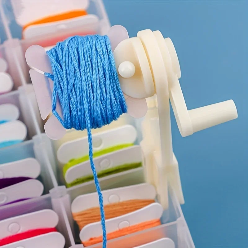 ماكينة لف الصوف اليدوية 3 قطع، جهاز لف الخيط بغرز متقاطعة، ماكينة لف يدوية للخيط والبلاستيك #2