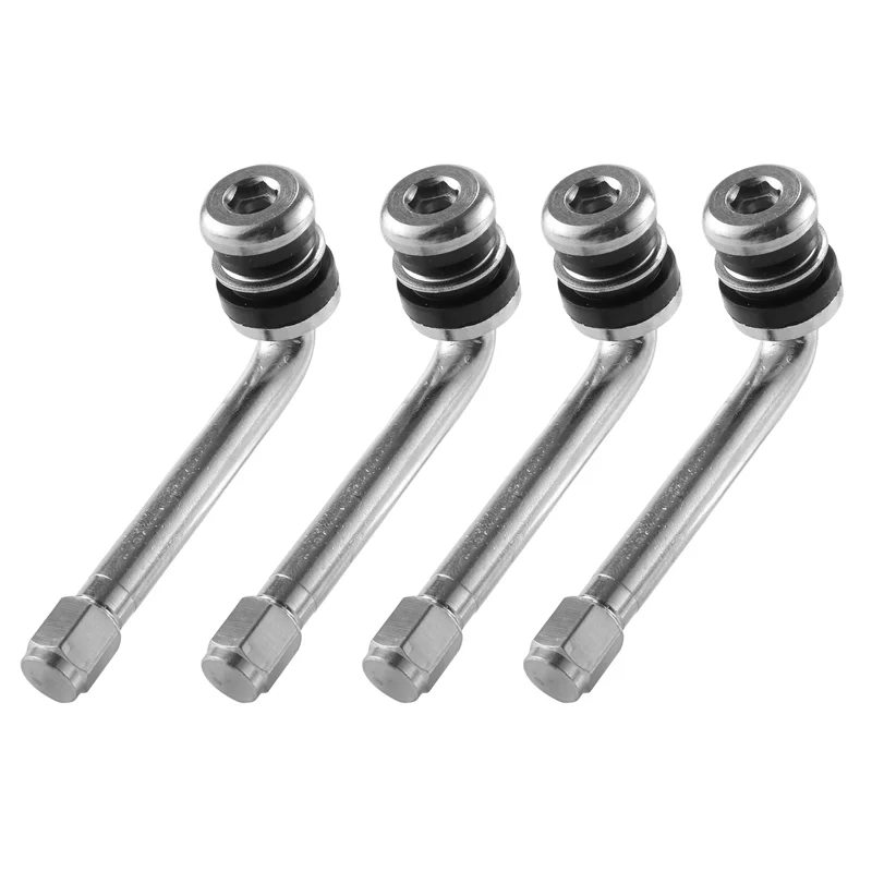 Stable-4Pcs/Lot YPQZW90DY6 7.15CM 2.5 Chrome Tire Valve Stems 90 Degree Angled Size XL,Universal Various Models 3