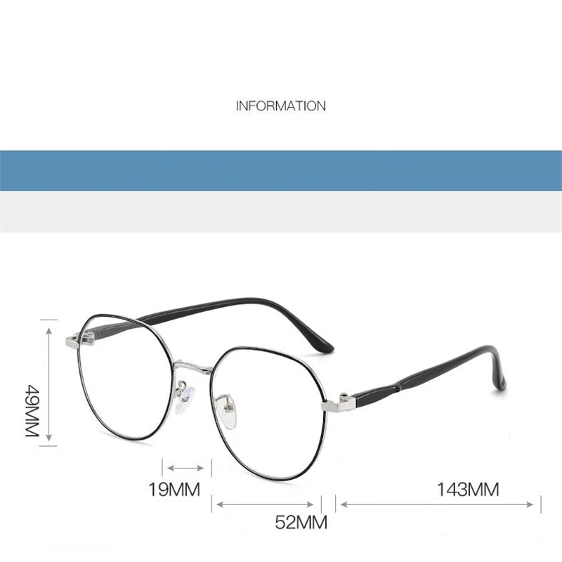 0 -0.5 -1.0 To -4.0 Metal Women Polygon Myopia Glasses With Prescription Silver Frame Student Nearsighted Glasses For Female