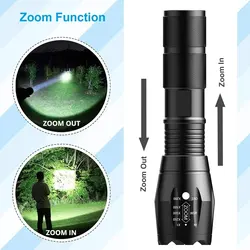 ESMARTER LED Flashlight Ultra Bright Torch L2/V6 Camping Light 5 Switch Mode Waterproof Zoomable Bicycle Light Use 18650 Battery