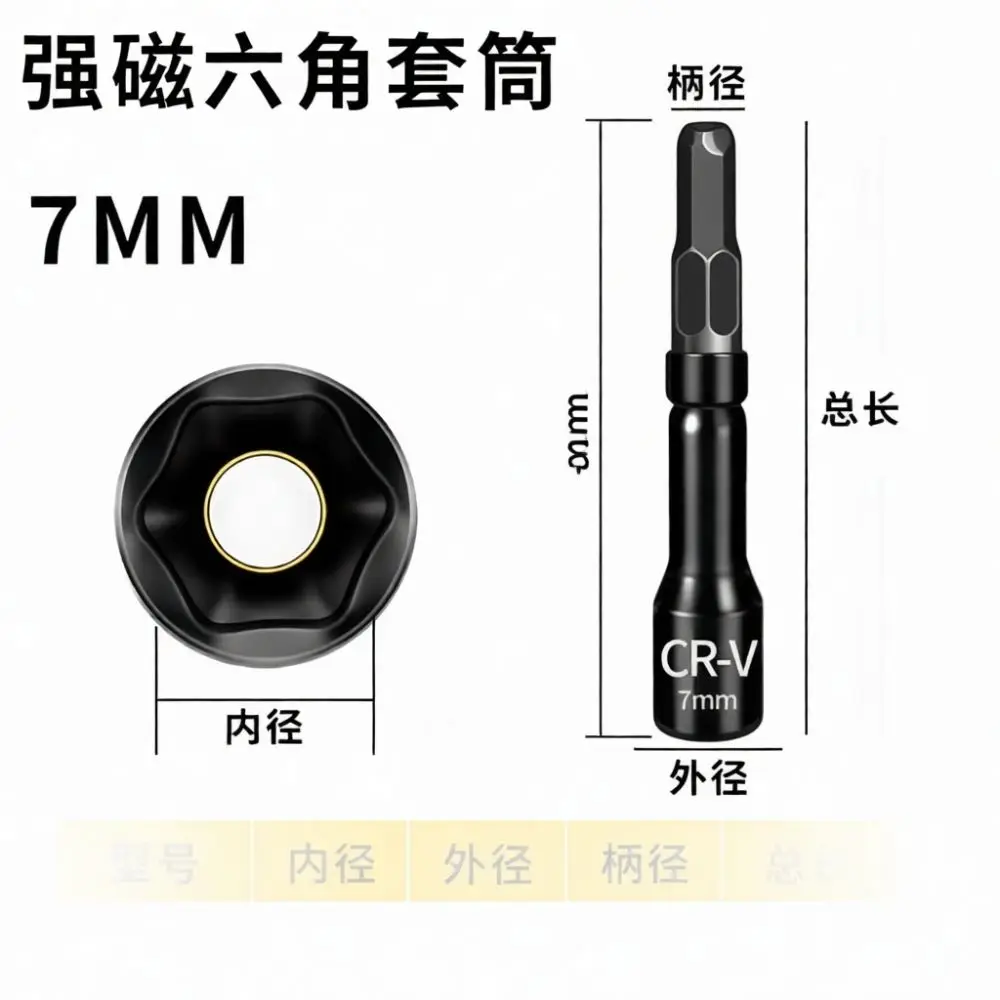 Magnetic Nut Setter Socket For Impact Drill Hex Shank 6mm To 19mm Power Driver Tool Metric Fastening Repair Accessory