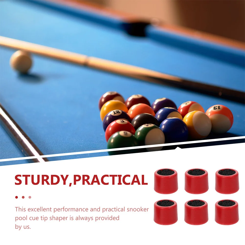 

6 Pcs Billiard Pool Tip Cue Shaper Portable Repair Tool Shaping Sanders Snooker File Grinder