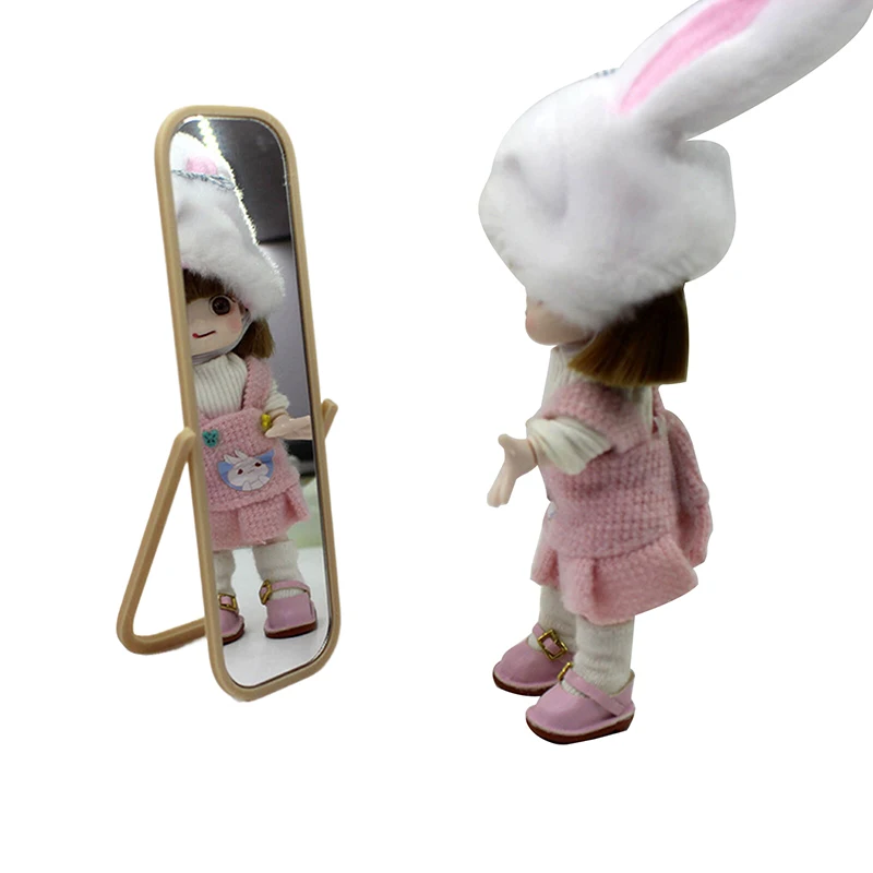 1Pc 1:12/1:18 Dollhouse Miniature Simulation Full Length Mirror Model Toy Furniture Accessories For Dolls House Decoration