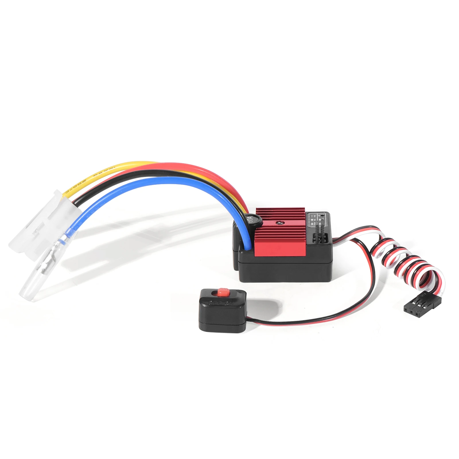 

HG1060-60A-RTG 60A ESC с щеточным двигателем, разъем Tamiya, красный, для радиоуправляемых моделей 1/10 (багги, краулеры, танки), 2-3S LiPo, 5.35V/3A BEC, сертифицирован CE ROHS