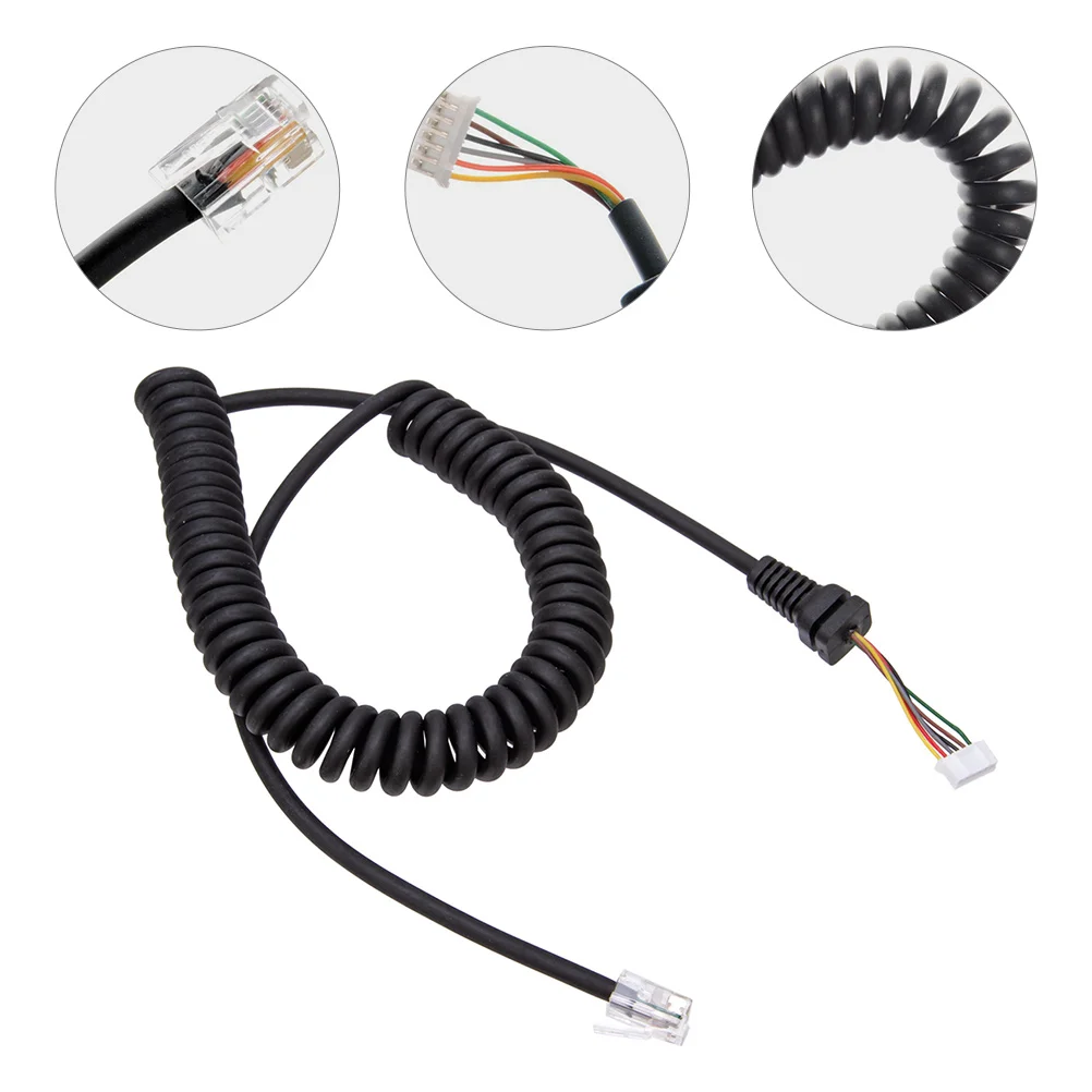 

Manual Cable Speaker Mic Microphone for Radio Car Wire Abs Spring Coil Child Hand