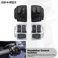 Interruptor de Control de manillar de motocicleta, 1 "", 25mm, barra de mango, interruptor de señal de giro para Harley Sporster XL 883 96-13 Softail Breakout Dyna