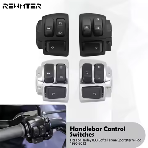 Motorcycle 1" 25mm Handlebar Control Switch Handle Bar Turn Signal Switch For Harley Sporster XL 883 96-13 Softail Breakout Dyna