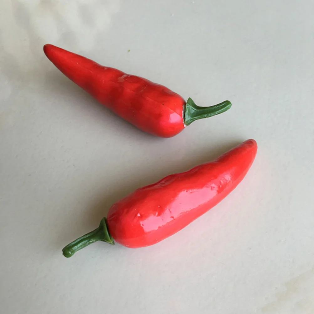 

60 Pcs Simulated Pepper Props Peppers Chic Photo Chili Decor Artificial Decorations Fake Vegetable 6cm