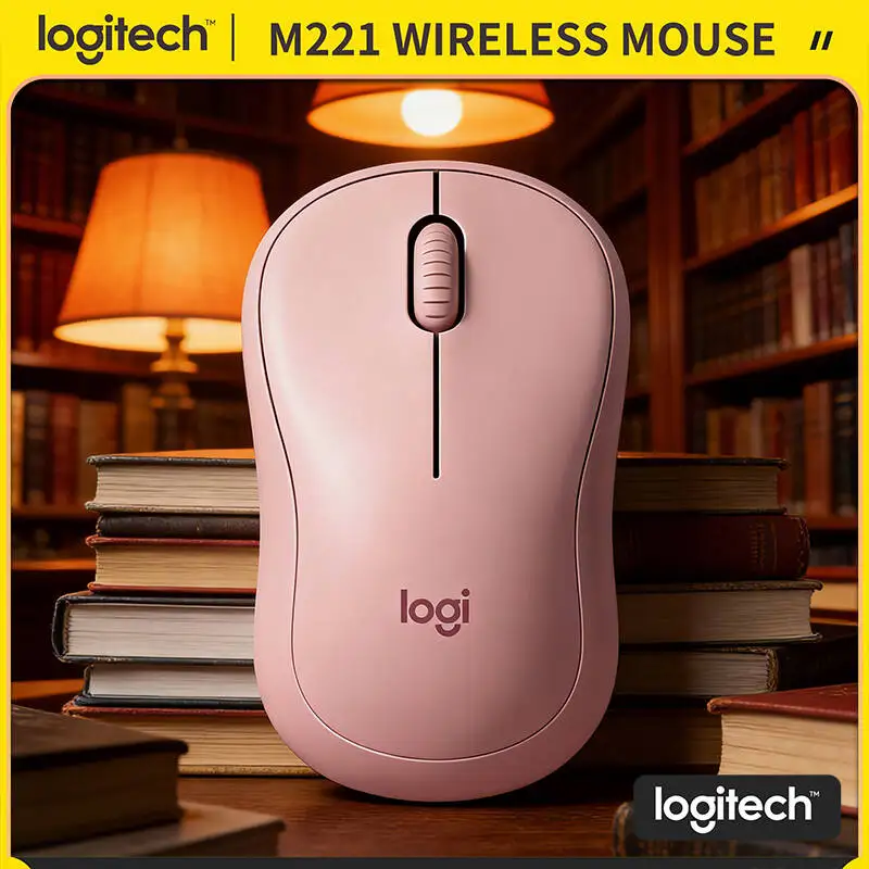 

Беспроводная бесшумная мышь Logitech M221 — стабильное соединение 2,4 ГГц, эргономичная ручка, аккумулятор 18 месяцев, подходит для Windows Mac Linux