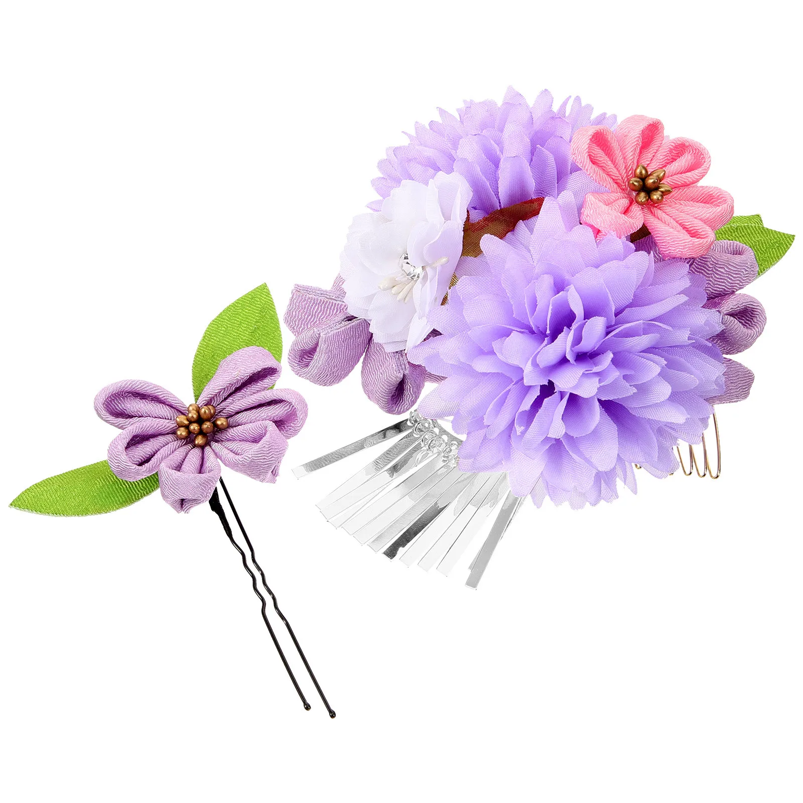 

2pcs Bathrobe Accessories Floral Clips For Women Summer Wedding Beach Wear Lightweight Hair Ornaments Hair Flower Clips
