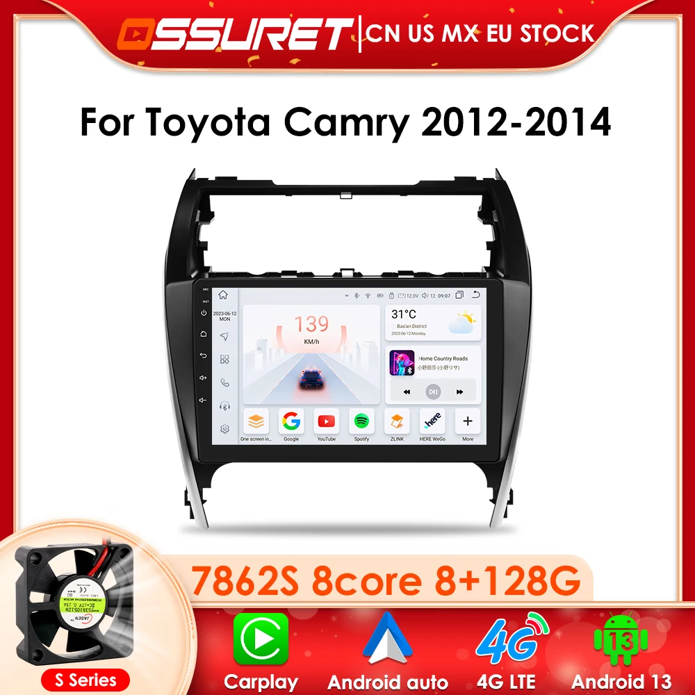 

Android Car Multimedia Radio For Toyota Camry 2012-2014 North America Version Car Multimedia GPS Navigation Player DSP SWC 4G