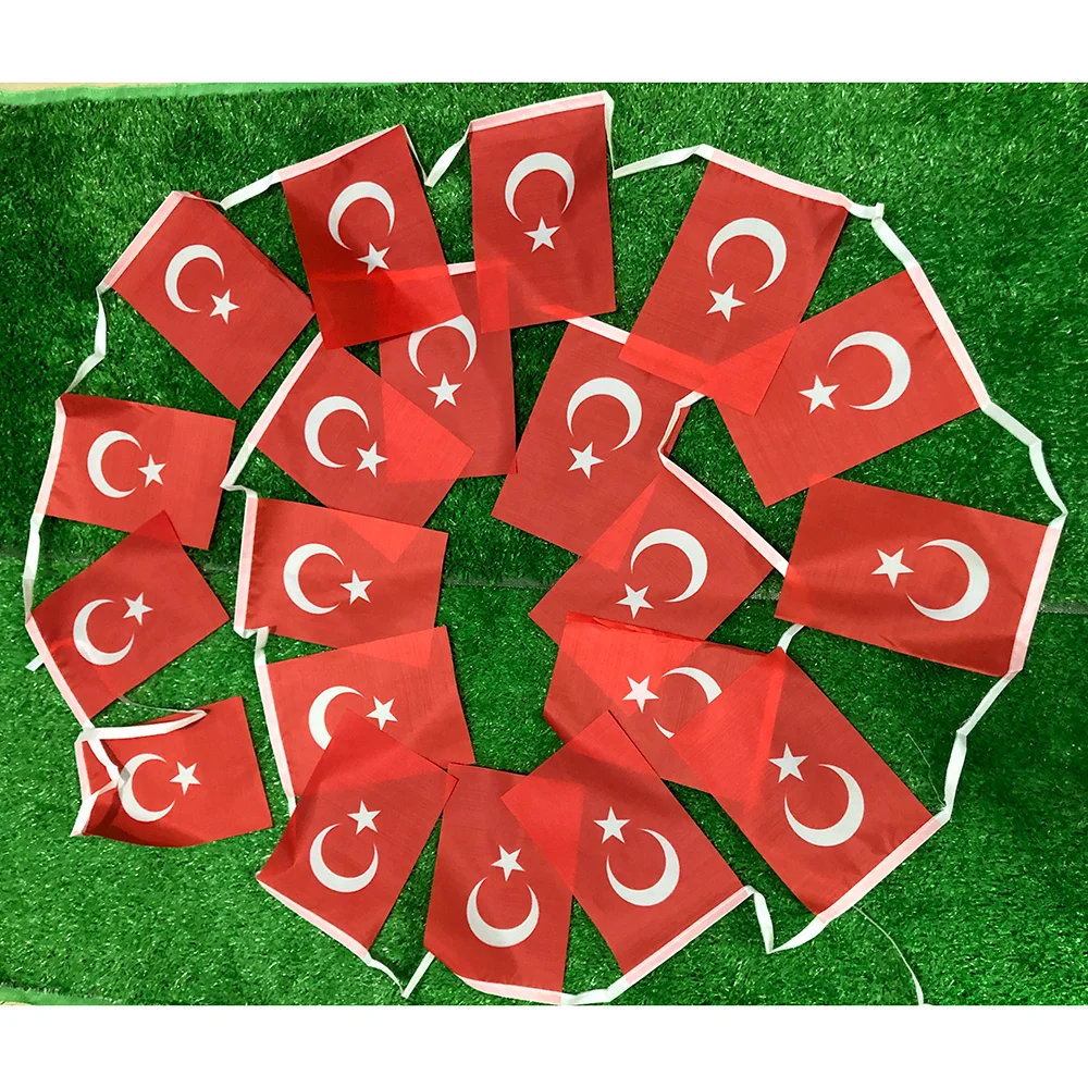Banderines decorativos pavo – Guirnalda poliéster para fiestas - imagen 5