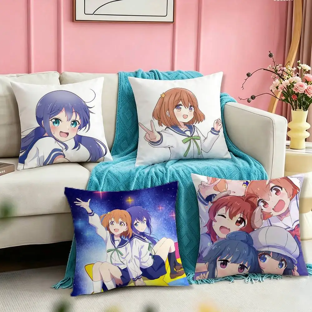 Asteroid in L-Love Mirai Survey Club  Square Double-Sided printed Pillow Case Bedroom Bedside Pillow Sofa Cushion Cover